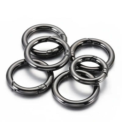 6Pcs/lot Metal Spring Gate O Ring Bag Buckle Metal Clasps Carabiner Snap Hook Spring Keyring DIY Bag Luggage Jewelry Accessories - Smarsty