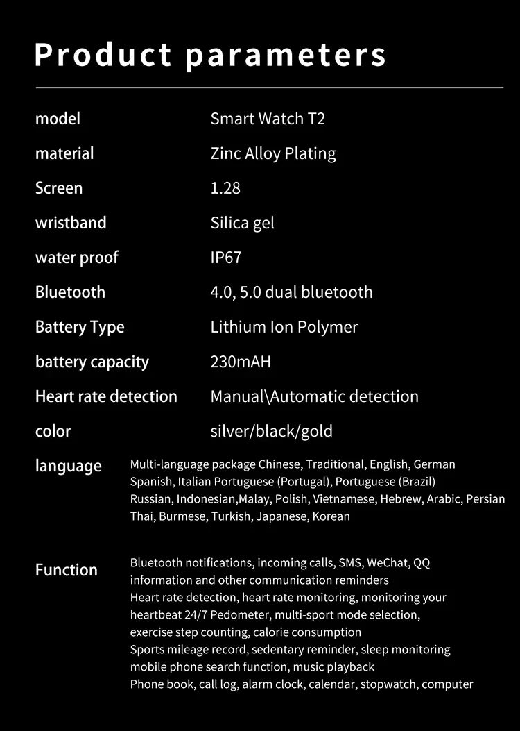 Women Bluetooth Smart Watch with Heart Rate Monitoring - Smarsty