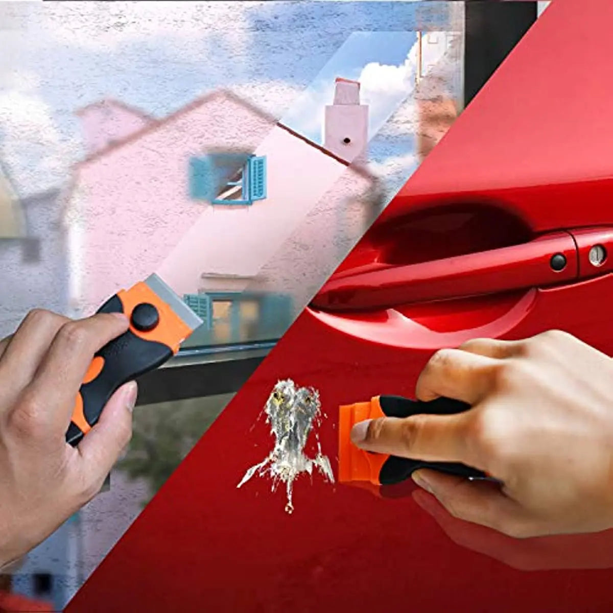 21pcs Razor Blade Scraper Double Edge Razor Scraper Remover Tool with Razor Blades for Labels Stickers Decals Removal Tint Vinyl - Smarsty