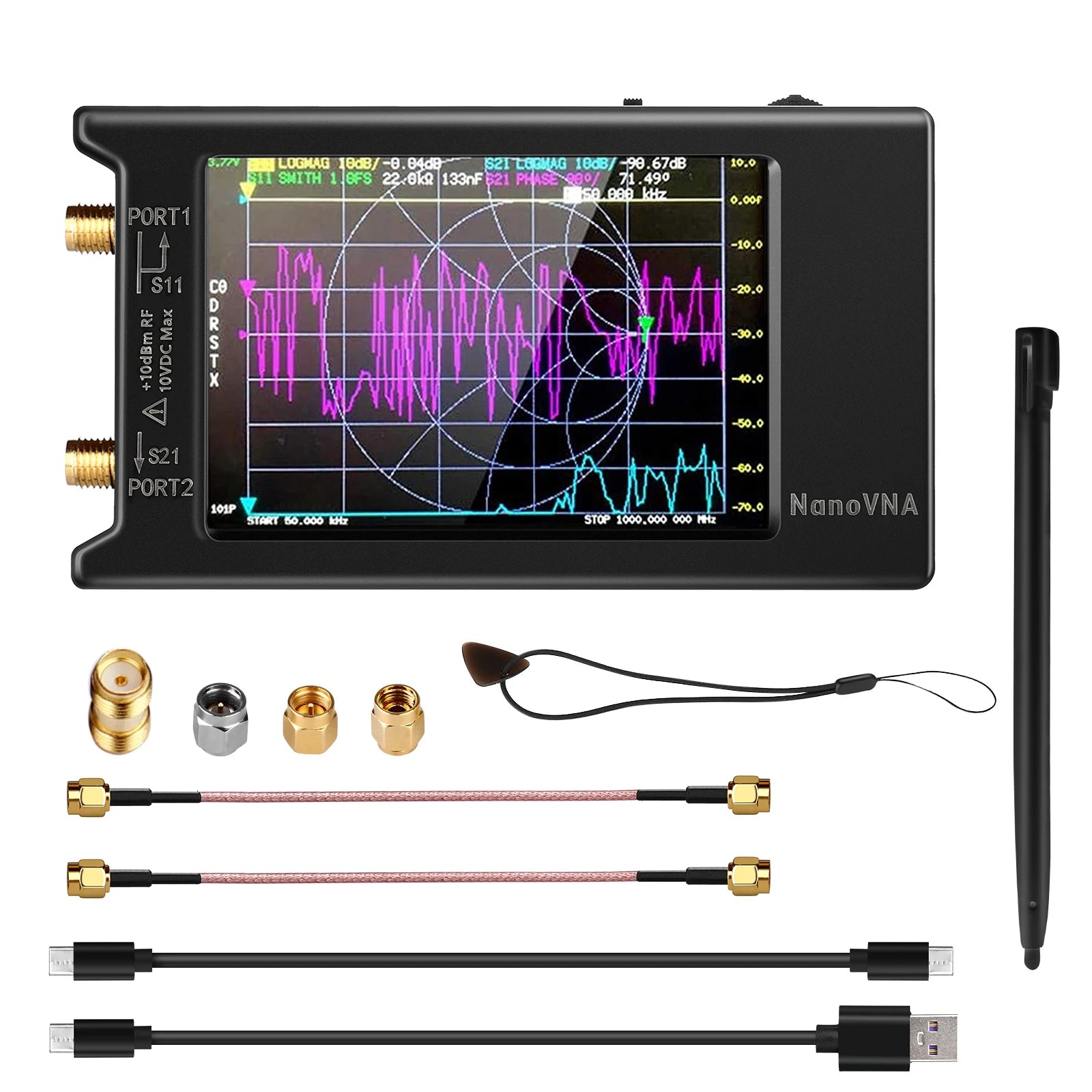 2024 NanoVNA-H4 Vector Network Analyzer with SD Card Slot - Smarsty