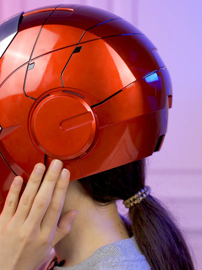 New AutoKing 1:1 Mk5 Iron Man Helmet Cosplay Voice Control Eyes with Light Model Toys for Adult Electric Wearable Christmas Gift - Smarsty