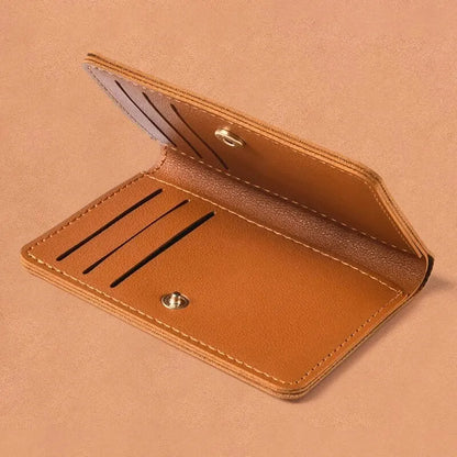 Classic Designer PU Leather Small Wallet for Men Short Simple Women's Purse Fashion Ultra Thin Credit Card Bag Coin Purse - Smarsty