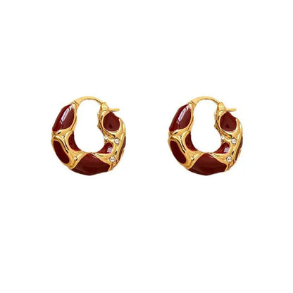 Trendy Gold Plated Small Hoop Earrings for Women - Smarsty