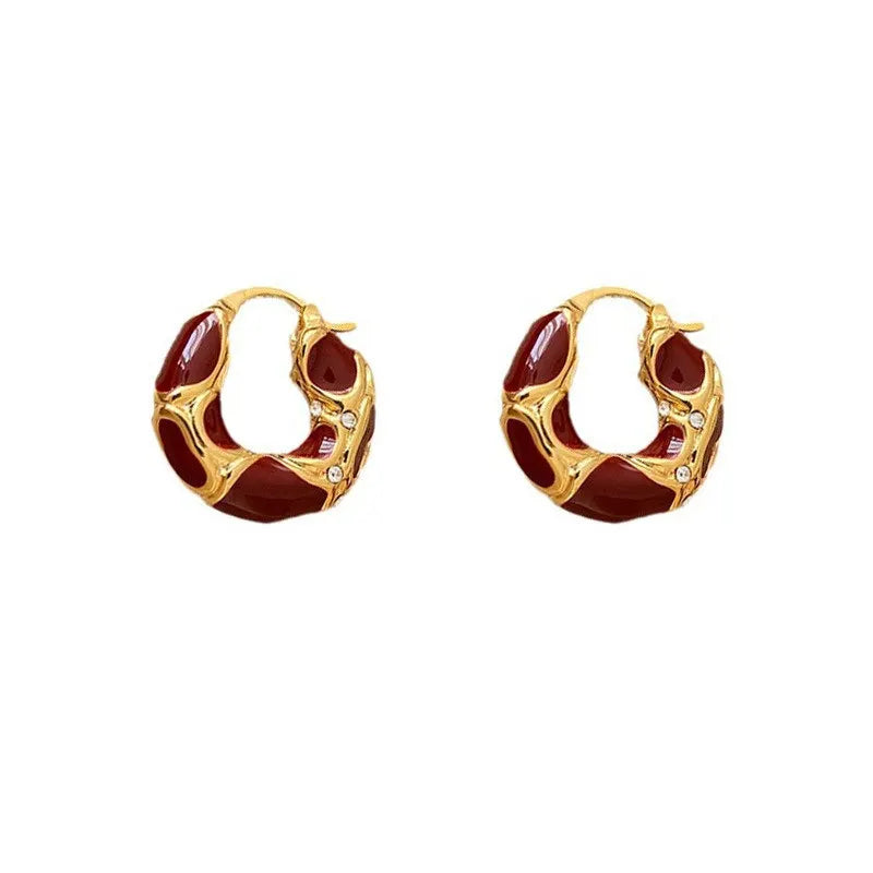 Trendy Gold Plated Small Hoop Earrings for Women - Smarsty