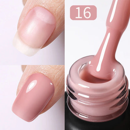 Born Pretty Milky Pink Rubber Base Gel Polish 15ml Self Leveling Formula - Smarsty