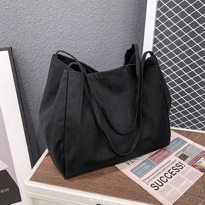Large Capacity Canvas Shopper Tote Reusable For Women - Smarsty