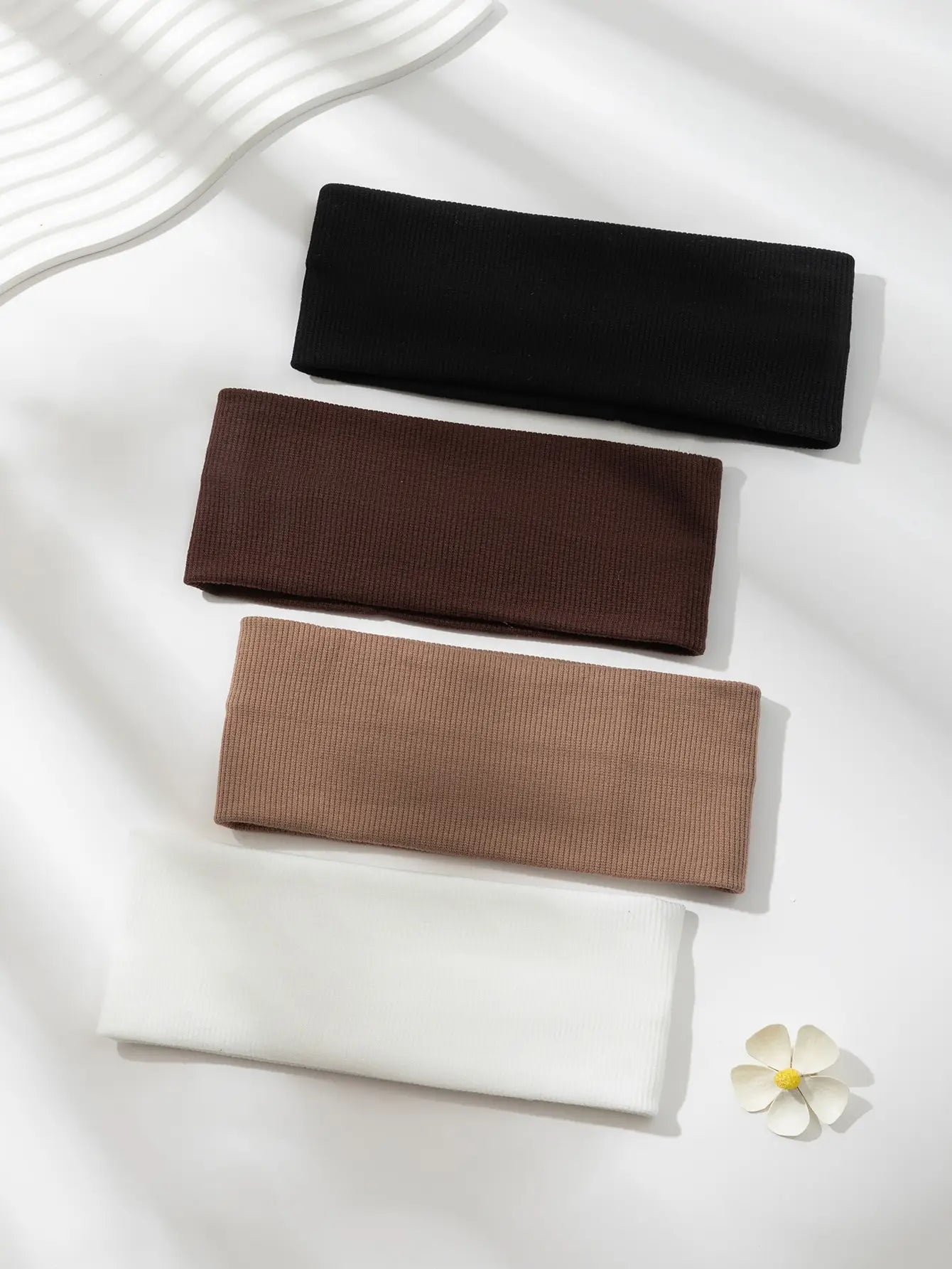 Women Elastic Hair Bands 4 Pack Soft Non Slip Headbands - Smarsty