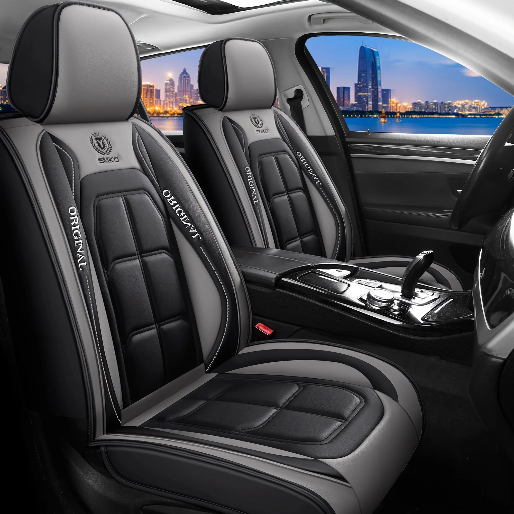 Full Leather Car Seat Cover All Season Universal Pad - Smarsty