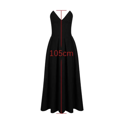 Suninheart Black Elegant Wedding Events Dress Sexy Strapless Corset Dress Midi Christmas Party Dresses for Women Clothing 2023 - Smarsty