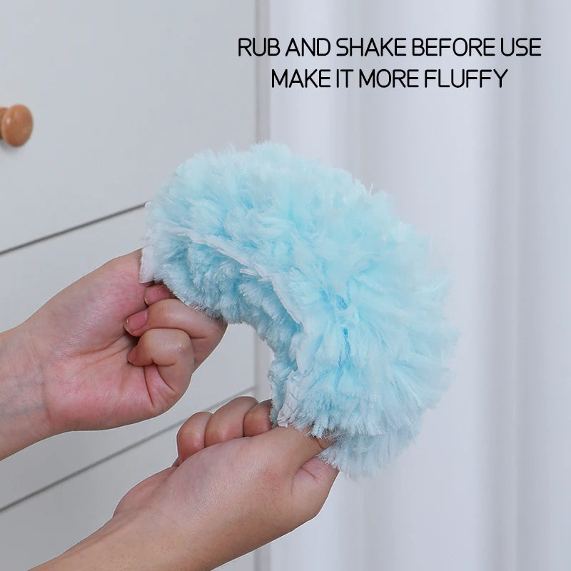 Double sided 360 ° electrostatic dust duster is used for large-scale cleaning of dust, spider webs, and disposable dust collecto - Smarsty
