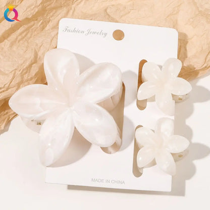 Hawaiian Flower Hair Claw Clips For Thin Hair Lightweight - Smarsty