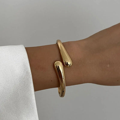 Vintage Hip Hop Metal Cuff Bangles for Women - Smarsty