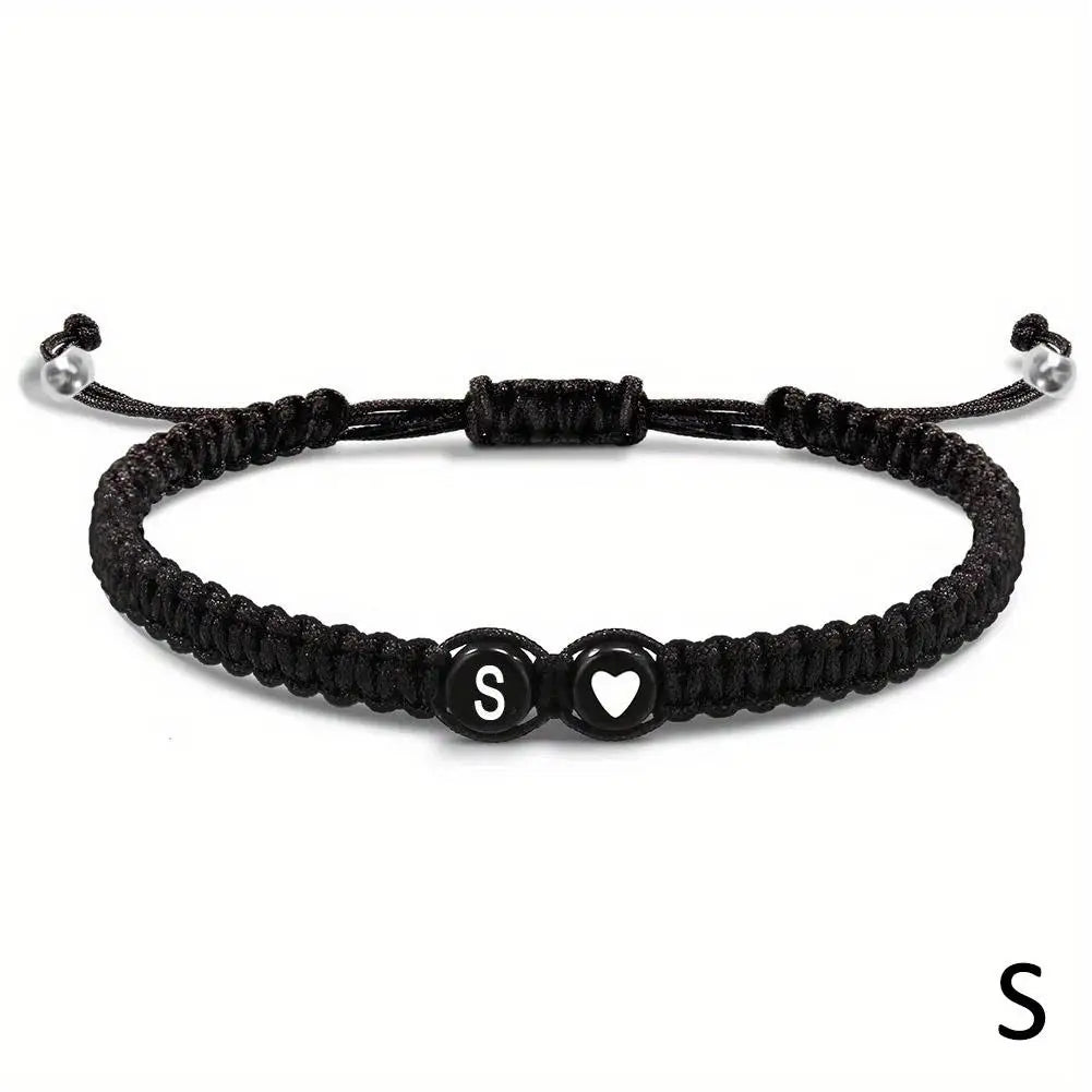 Handmade Adjustable Heart Bracelets A-Z Initials for Friendship - Smarsty