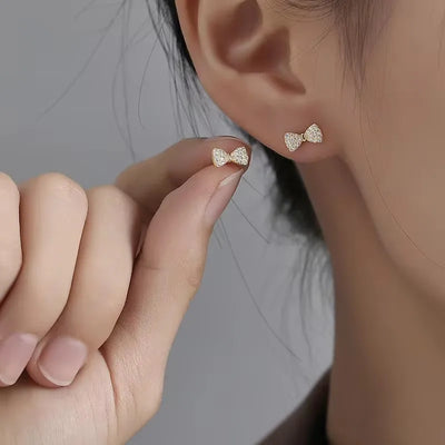 Hypoallergenic Heart Stud Earrings Screw Back For Women - Smarsty