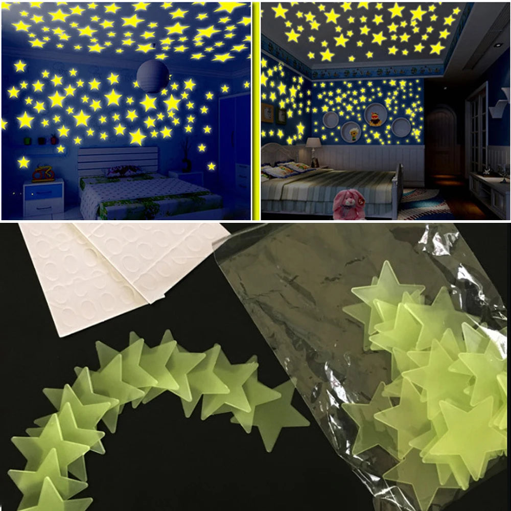Glow in The Dark Star Wall Stickers for Kids Bedrooms - Smarsty