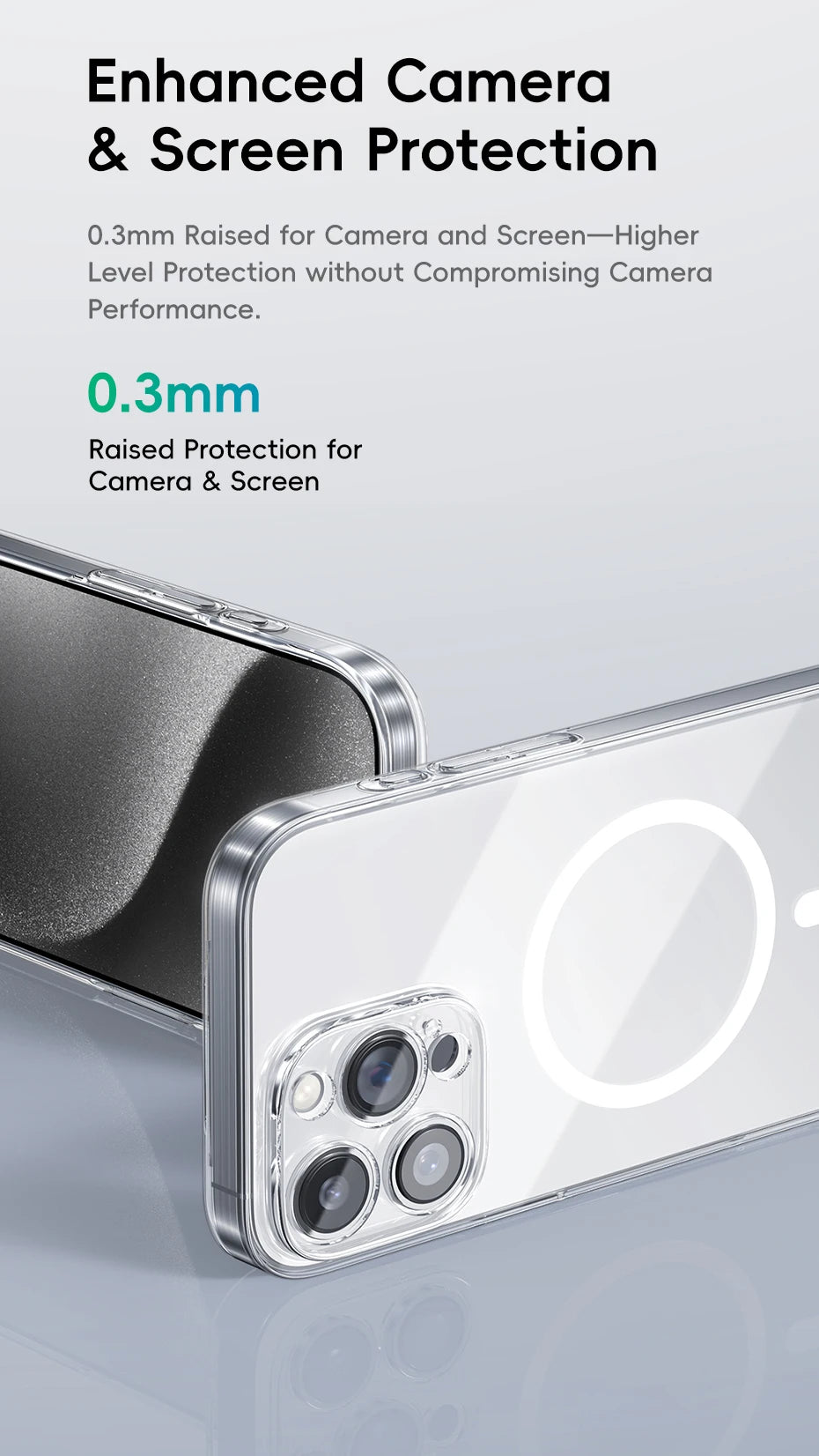 Smarsty Clear Magnetic MagSafe Slim Case for iPhone 16 Pro Max -