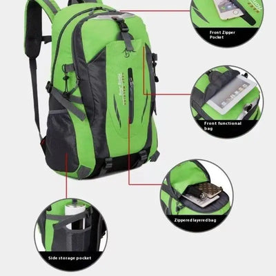 Waterproof Backpack Hiking Backpack Lightweight Travel Mountaineering Backpack High-Capacity Bags Climbing Rucksack Backpack - Smarsty