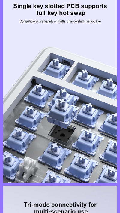Gaming Mechanical Keyboard 75 Percent Hot Swap TFT Screen - Smarsty
