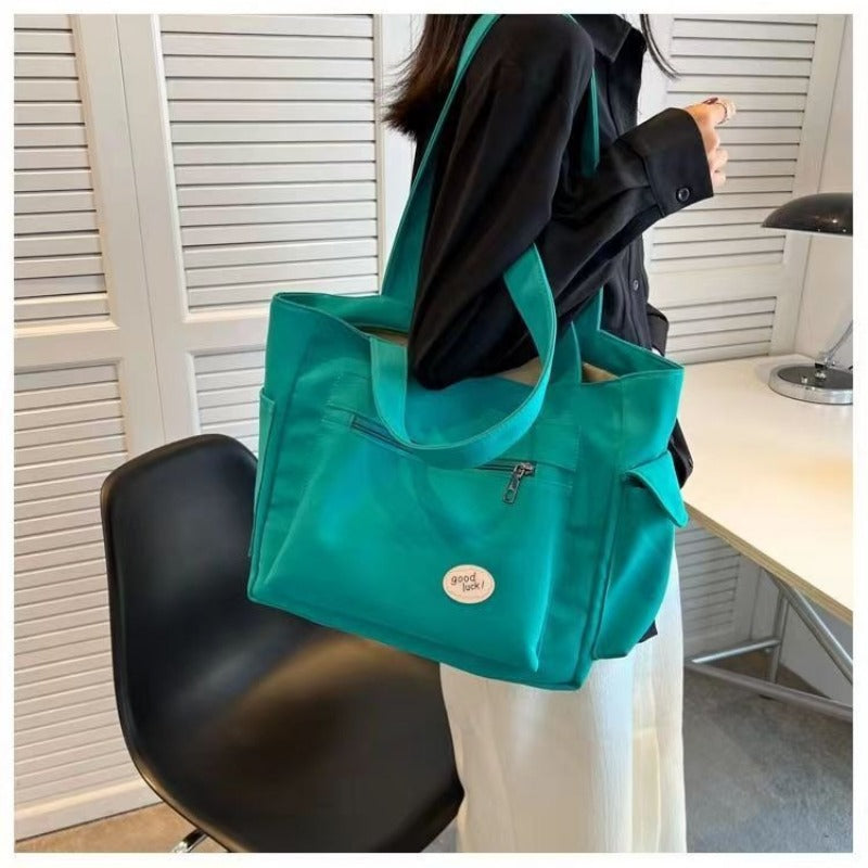 Women Canvas Tote Bag Large Capacity Shoulder Handbag - Smarsty