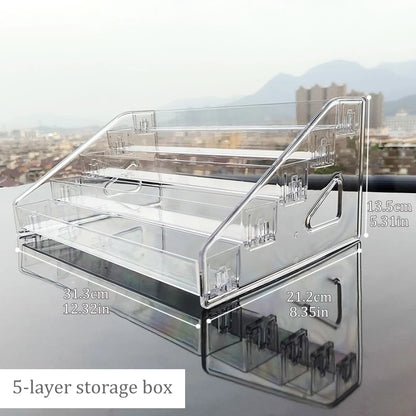 3-7 Tier Transparent Display Rack Stepped Multi-Layer Acrylic Storage Rack Toy Anime Car Model Small Wine Bottle Perfume Storage by Smarsty