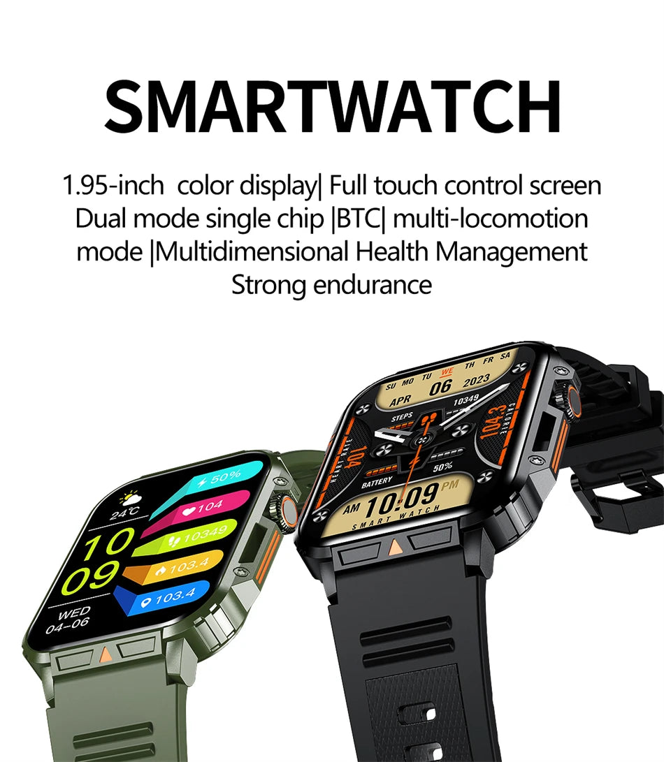 2024 Outdoor Military Smart Watch with IP68 Waterproof - Smarsty