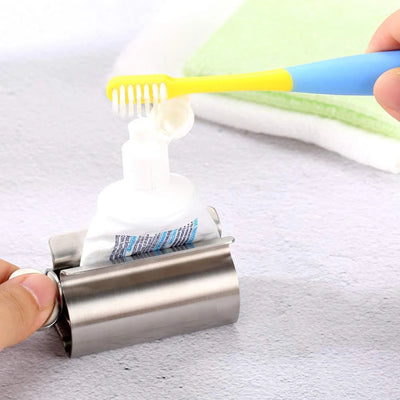 Bathroom Accessories Toothpaste Squeezer Tube Roller Stainless Steel Wringer Roller Rotate Dispenser for Ointments Cosmetics - Smarsty