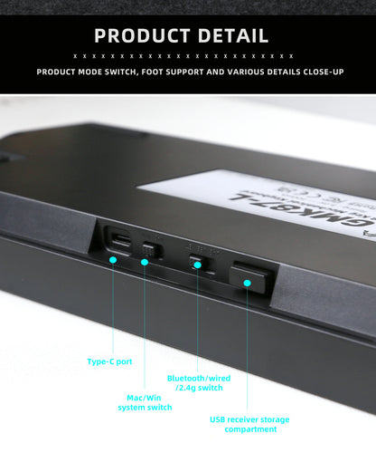 Mechanical Keyboard Kit With 3-Mode Wireless Bluetooth