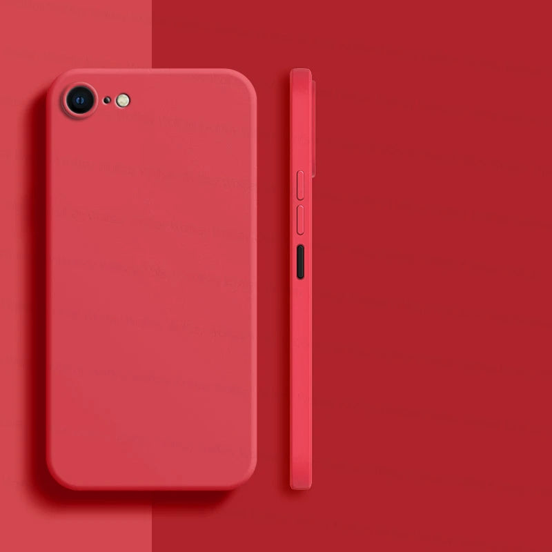 Smarsty Shockproof Soft TPU iPhone 8 Case Liquid Silicone Back -