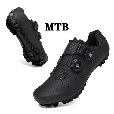 Cycling Sneaker MTB Men Sport Road Bike Boots Flat Racing Speed Sneakers Trail Mountain Bicycle Footwear Spd Pedal Cycling Shoes by Smarsty
