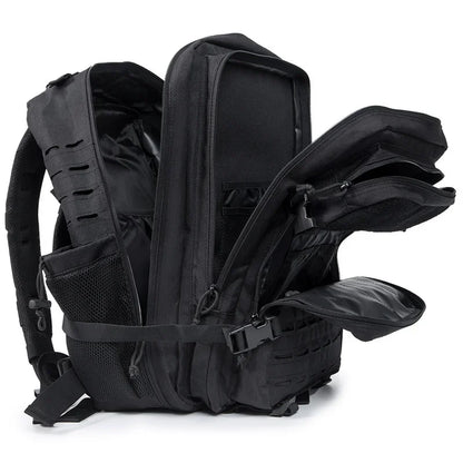 25L/45L Tactical Backpack for Men and Women Outdoor Survival Bug Out Bag Small School Rucksack Hking with Bottle Holder