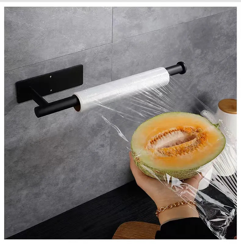 Adhesive Stainless Steel Paper Towel Holder for Easy Storage - Smarsty