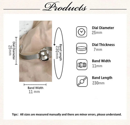 Fashion Women Small Dial Quartz Watch with Mesh Strap - Smarsty