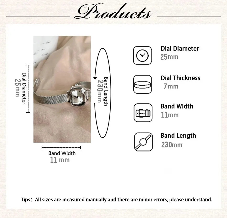 Fashion Women Small Dial Quartz Watch with Mesh Strap - Smarsty
