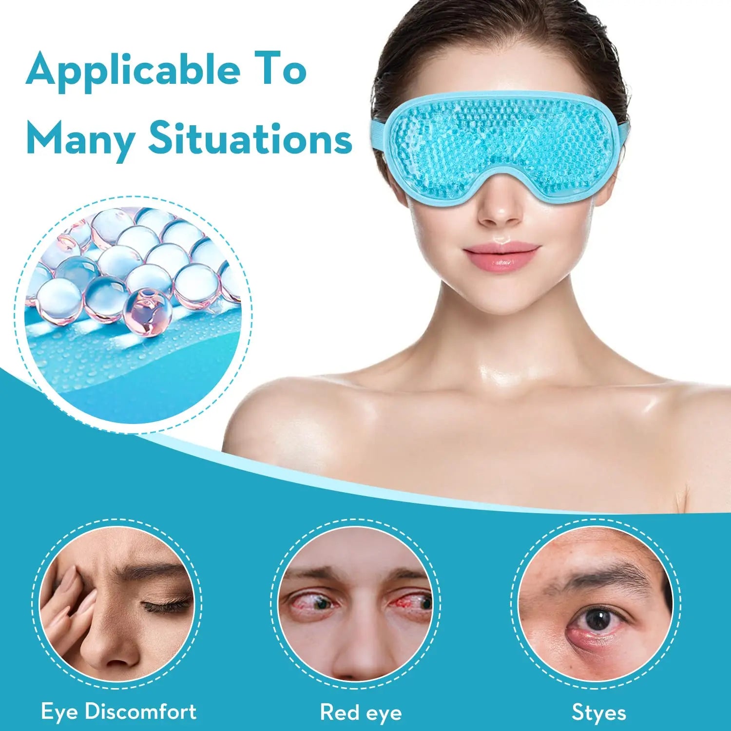 Cooling Gel Eye Mask for Puffiness Relief and Comfort - Smarsty