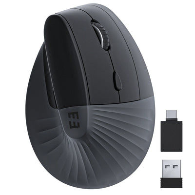 SEENDA Vertical Wireless Mouse Type C Rechargeable Ergonomic USB & Type C Mice for Laptop Laptop PC MacBook Windows Android - Smarsty