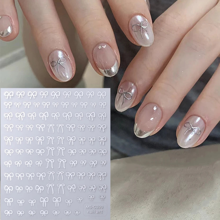 Mini Bowknot Nail Art Stickers for Creative Decoration - Smarsty