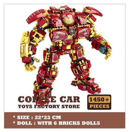 Superheroes Mecha DIY Building Blocks Movie Mech Hero 3D Model Armor Iron Robot MOC Bricks Toys For Adult Kid Boy Christmas Gift