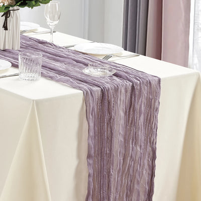 Boho Cheesecloth Table Runner Set for Weddings - Smarsty