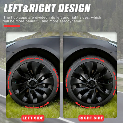 4PCS Hub Cap Performance Replacement Wheel Cap Automobile Full Rim Cover Accessories for Tesla Model 3 18 Inch Hubcap 2018-2023 - Smarsty