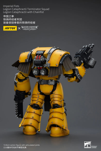 JOYTOY Warhammer 40k 1/18 Action Figures Anime 13.6cm Imperial Fists Legion Cataphractii Terminator Squad Collection Model Toys