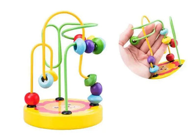 Colorful Wooden Roller Coaster Educational Circle Toy For Preschool Learning Bead Maze Toy Perfect Gift For Young Children - Smarsty