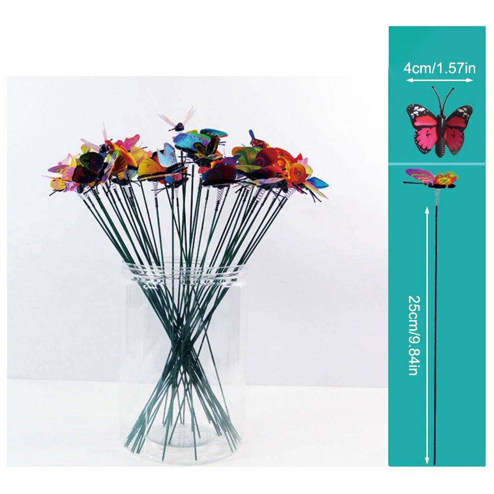 Colorful Butterfly Stakes for Garden Decoration 50pcs - Smarsty
