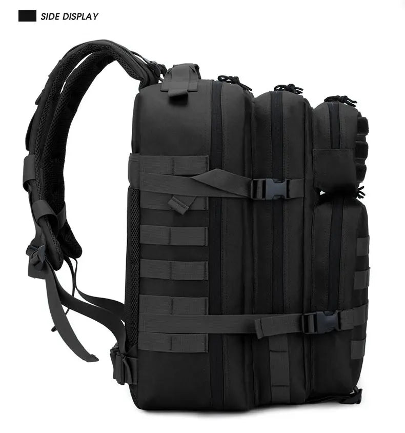 50L Tactical Backpack Men's Travel Large Capacity Rucksacks Men Waterproof Outdoor Sports Multi-functional Bags - Smarsty
