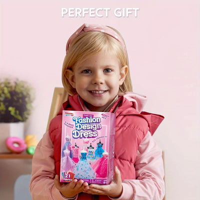 JOYFY 400+PCS Fashion Design Crafts for Kids Art and Crafts DIY Sewing Kits with 3 Mannequins for Girls Aged 8-12 Birthday Gift
