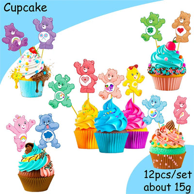 Miniso Care Bear Birthday Party Supplies Set - Smarsty