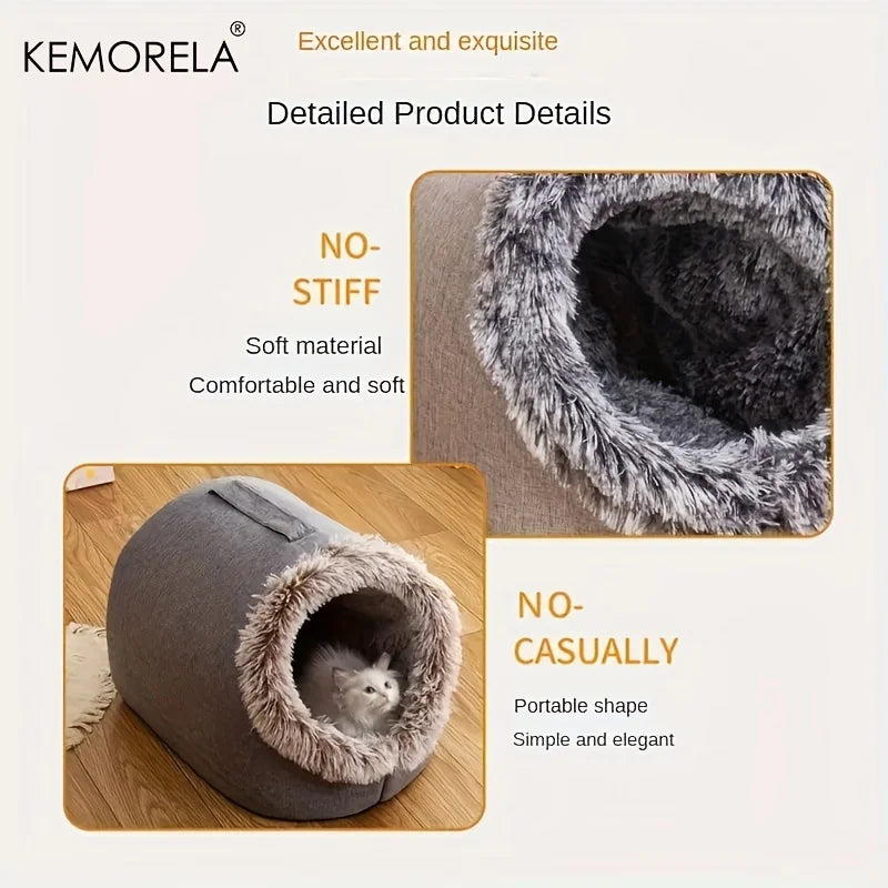 KEMORELA Portable Cat Bed With Warm Thick Design - Smarsty