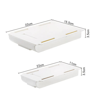 Storage Rack Self Stick Pencil Tray Desk Table Storage Drawer Organizer Box Under Desk Stand Self-Adhesive Under-Drawer Storage by Smarsty