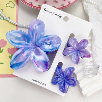 Hawaiian Flower Hair Claw Clips For Thin Hair Lightweight - Smarsty