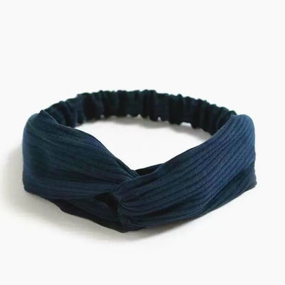Boho Soft Elastic Headband For Women Vintage Cross Knot - Smarsty