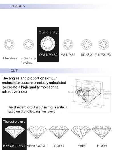 1 CT D Color Moissanite Stud Earrings Sparkling 925 Silver - Smarsty
